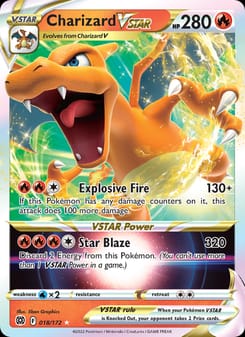 Charizard VSTAR 018/172 Ultra Rare – Brilliant Stars Pokémon card