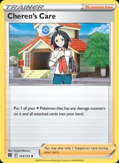 Cheren's Care 134/172 Uncommon – Brilliant Stars Pokémon card