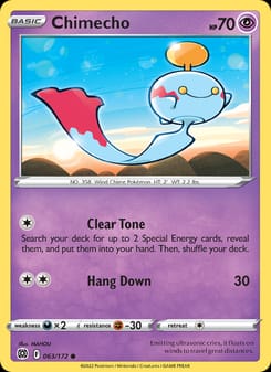 Chimecho 063/172 Common – Brilliant Stars Pokémon card