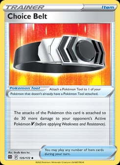 Choice Belt 135/172 Uncommon – Brilliant Stars Pokémon card