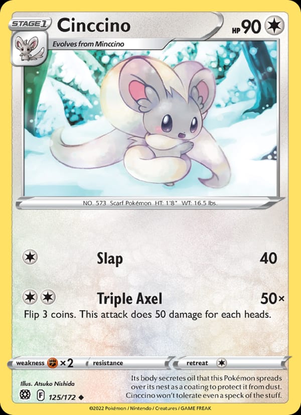 Cinccino 125/172 Brilliant Stars Pokémon card