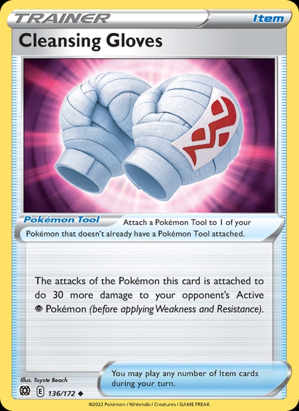 Cleansing Gloves 136/172 Brilliant Stars Pokémon card