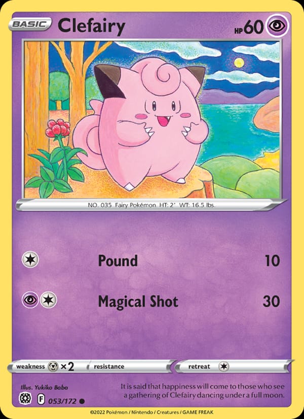 Clefairy 053/172 Brilliant Stars Pokémon card