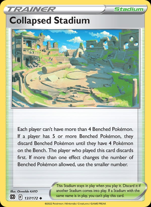 Collapsed Stadium 137/172 Brilliant Stars Pokémon card