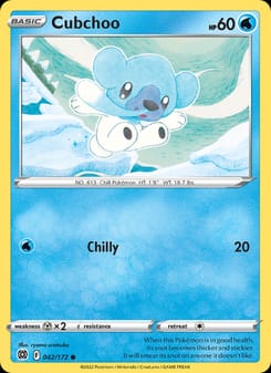 Cubchoo 042/172 Common – Brilliant Stars Pokémon card