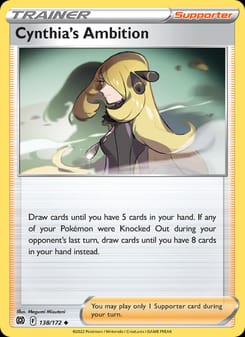Cynthia's Ambition 138/172 Uncommon – Brilliant Stars Pokémon card