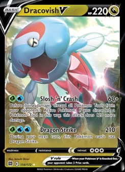 Dracovish V 114/172 Ultra Rare – Brilliant Stars Pokémon card