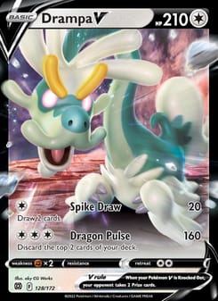 Drampa V 128/172 Ultra Rare – Brilliant Stars Pokémon card