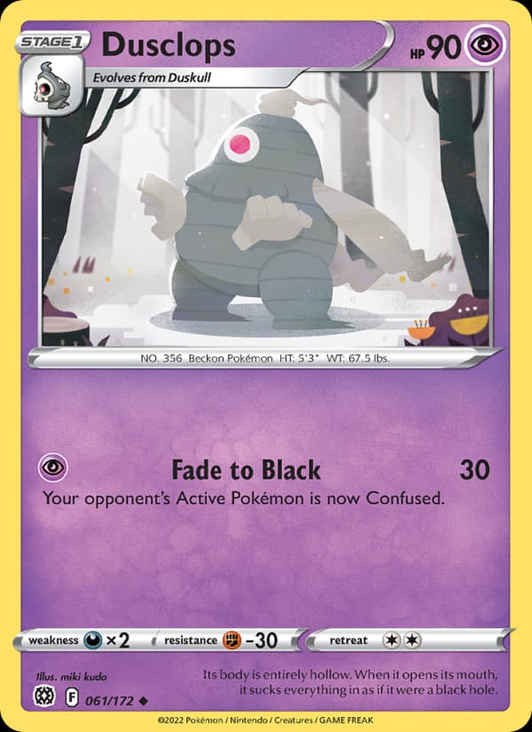 Dusclops 061/172 Brilliant Stars Pokémon card