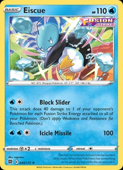 Eiscue 044/172 Rare – Brilliant Stars Pokémon card