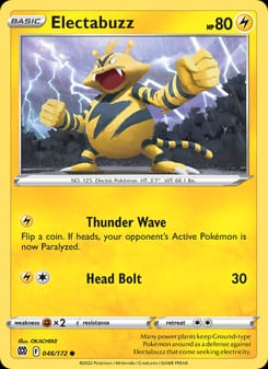 Electabuzz 046/172 Common – Brilliant Stars Pokémon card