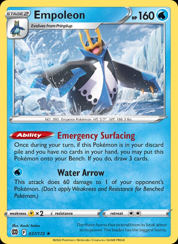 Empoleon 037/172 Brilliant Stars Pokémon card