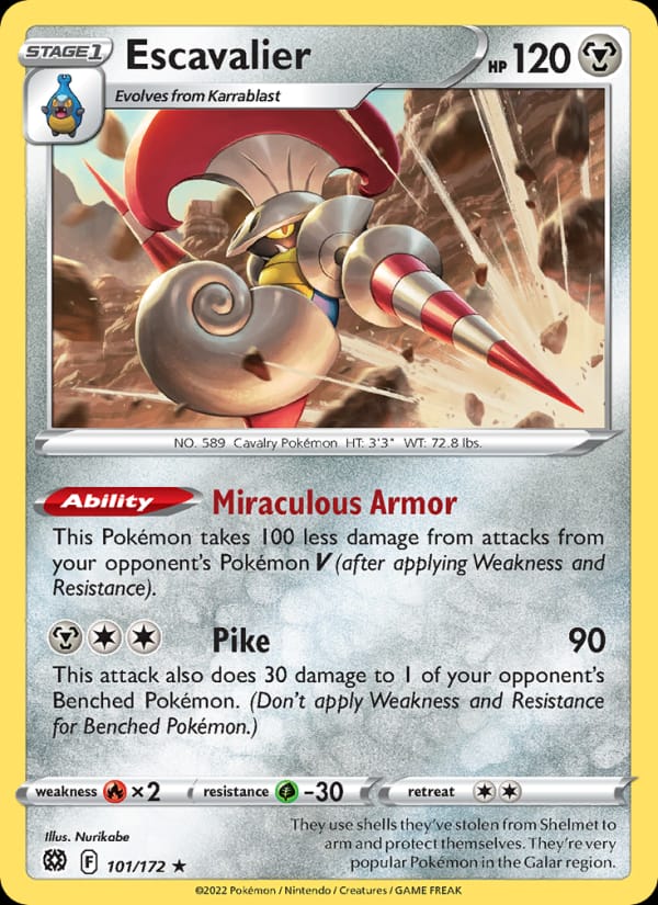 Escavalier 101/172 Brilliant Stars Pokémon card