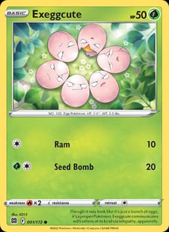 Exeggcute 001/172 Common – Brilliant Stars Pokémon card
