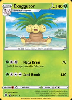 Exeggutor 002/172 Uncommon – Brilliant Stars Pokémon card