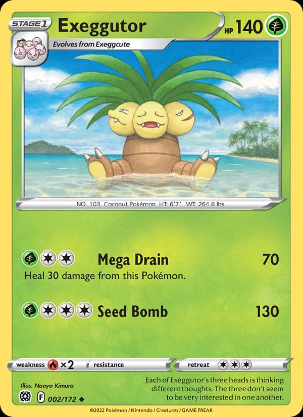 Exeggutor 002/172 Brilliant Stars Pokémon card
