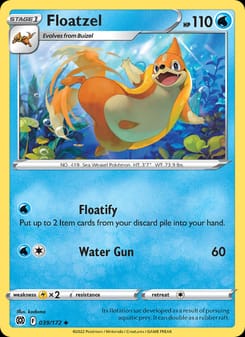Floatzel 039/172 Uncommon – Brilliant Stars Pokémon card