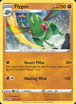 Flygon 076/172 Rare – Brilliant Stars Pokémon card