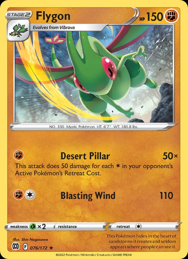 Flygon 076/172 Brilliant Stars Pokémon card