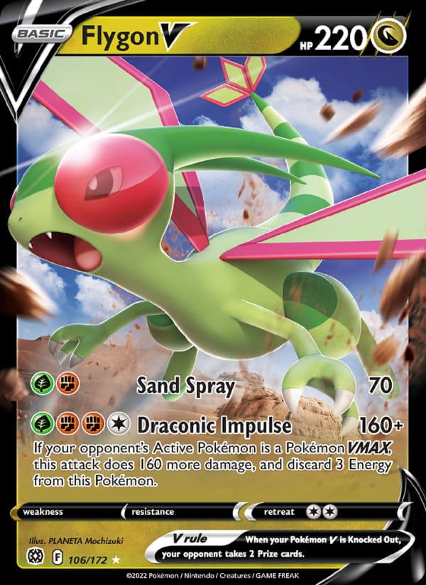 Flygon V 106/172 Brilliant Stars Pokémon card