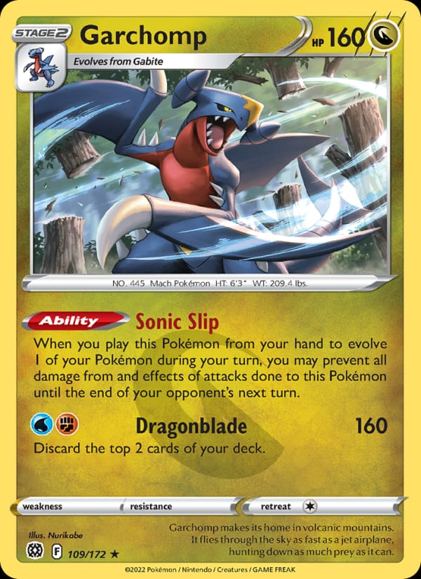 Garchomp 109/172 Brilliant Stars Pokémon card