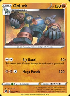 Golurk 083/172 Rare – Brilliant Stars Pokémon card