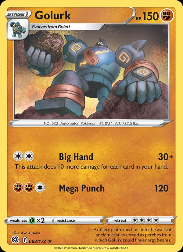 Golurk 083/172 Brilliant Stars Pokémon card