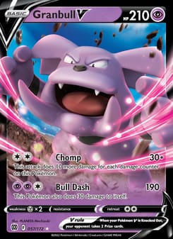 Granbull V 057/172 Ultra Rare – Brilliant Stars Pokémon card