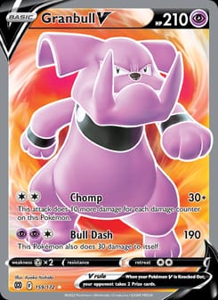 Granbull V 159/172 Ultra Rare – Brilliant Stars Pokémon card