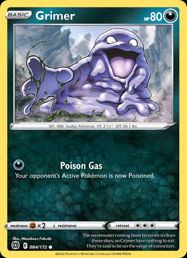 Grimer 084/172 Brilliant Stars Pokémon card