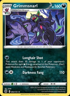 Grimmsnarl 094/172 Rare – Brilliant Stars Pokémon card