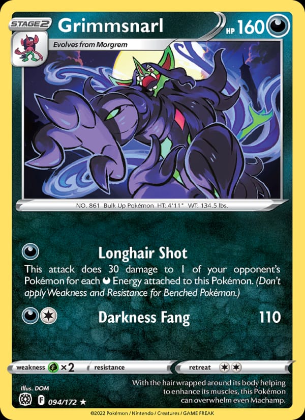 Grimmsnarl 094/172 Brilliant Stars Pokémon card