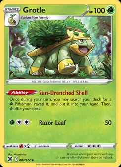 Grotle 007/172 Uncommon – Brilliant Stars Pokémon card