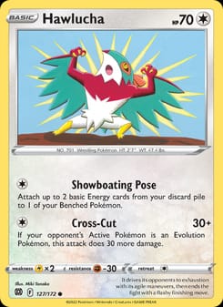 Hawlucha 127/172 Common – Brilliant Stars Pokémon card