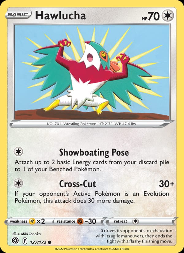 Hawlucha 127/172 Brilliant Stars Pokémon card