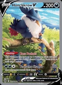 Honchkrow V 162/172 Ultra Rare – Brilliant Stars Pokémon card