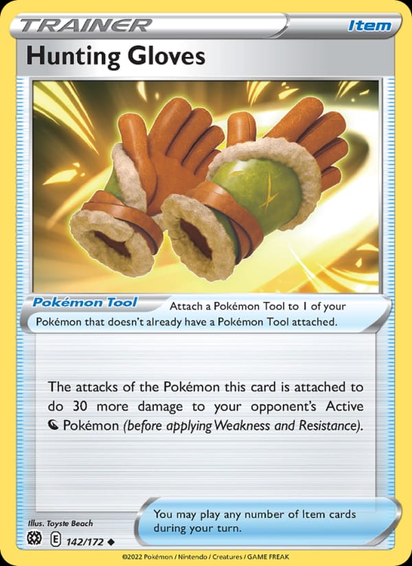 Hunting Gloves 142/172 Brilliant Stars Pokémon card
