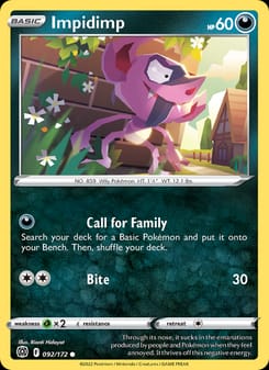 Impidimp 092/172 Common – Brilliant Stars Pokémon card