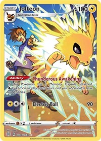Jolteon TG04/TG30 Ultra Rare – Brilliant Stars Pokémon card