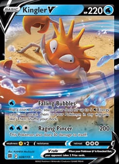 Kingler V 028/172 Ultra Rare – Brilliant Stars Pokémon card