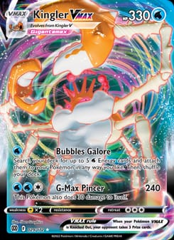 Kingler VMAX 029/172 Ultra Rare – Brilliant Stars Pokémon card
