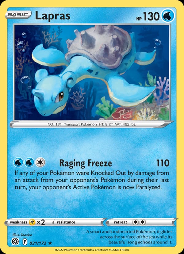 Lapras 031/172 Brilliant Stars Pokémon card