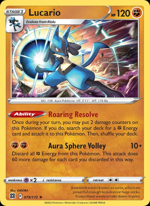 Lucario 079/172 Brilliant Stars Pokémon card