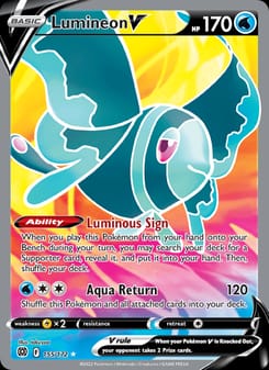 Lumineon V 155/172 Ultra Rare – Brilliant Stars Pokémon card