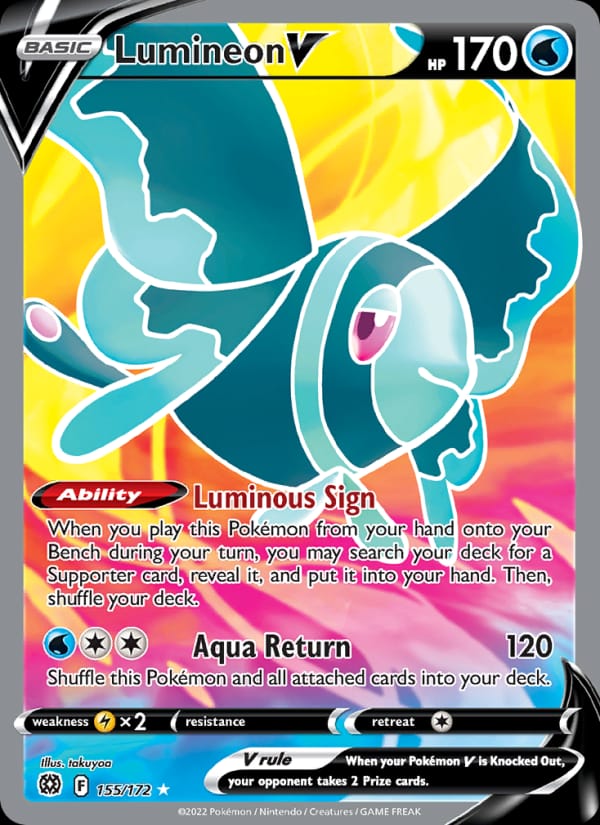 Lumineon V 155/172 Brilliant Stars Pokémon card