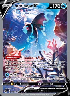 Lumineon V 156/172 Ultra Rare – Brilliant Stars Pokémon card