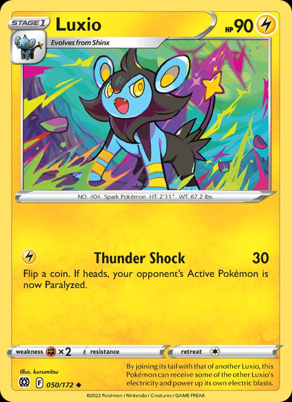 Luxio 050/172 Brilliant Stars Pokémon card