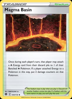 Magma Basin 144/172 Uncommon – Brilliant Stars Pokémon card