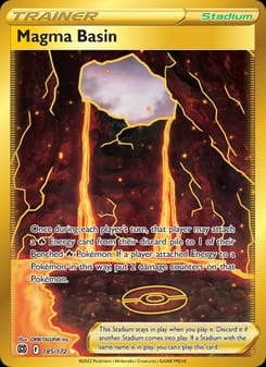Magma Basin 185/172 Secret Rare – Brilliant Stars Pokémon card