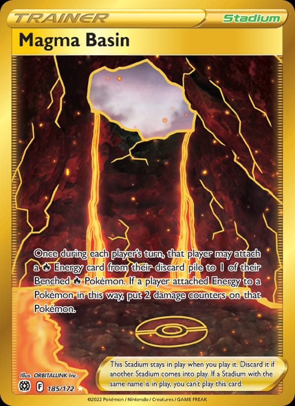 Magma Basin 185/172 Brilliant Stars Pokémon card